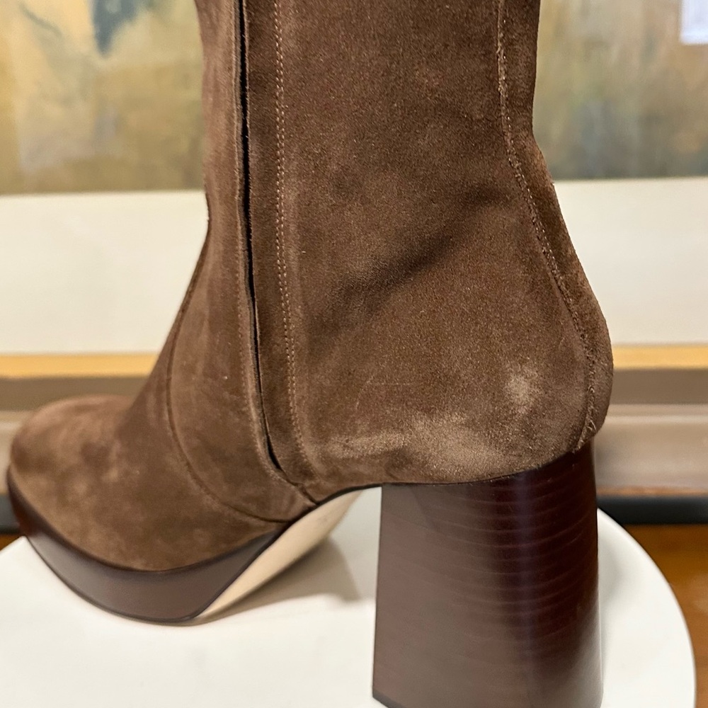 🌸MARC FISHER🌸 Marysa Block Heel Platform Bootie In Brown Size: 11M - Picture 11 of 15